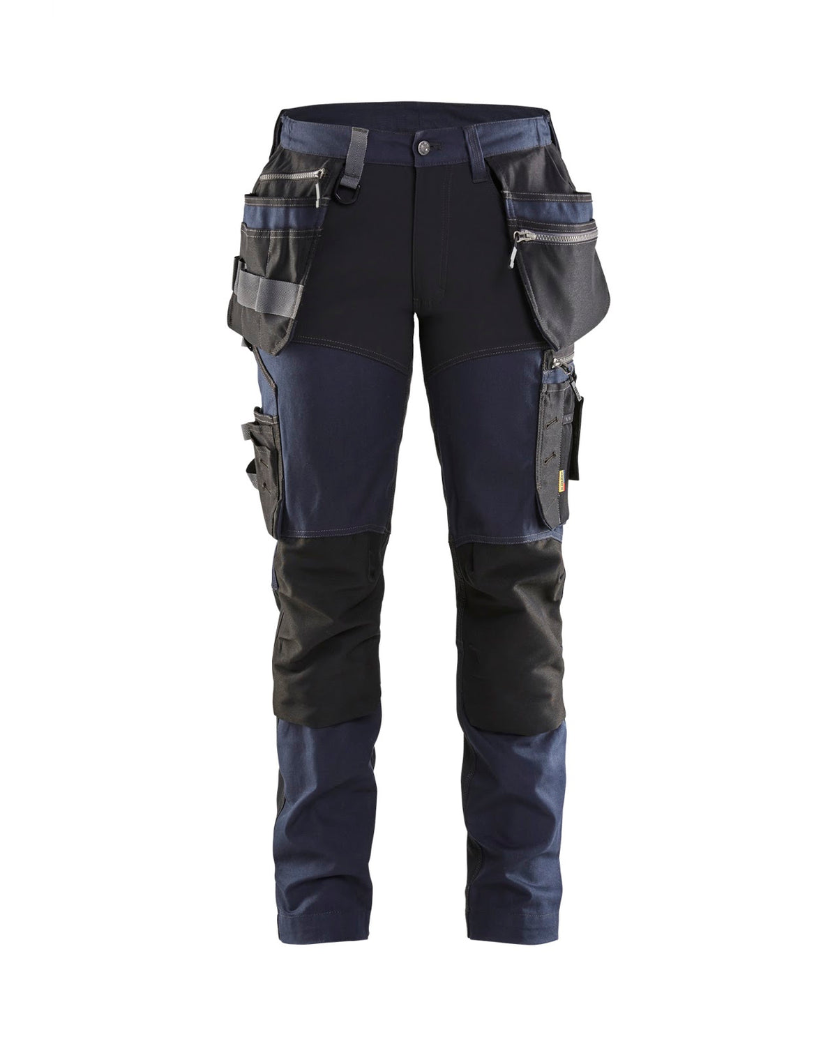 7115 Dames werkbroek met stretch en gereedschapszakken - Donker marineblauw/Zwart