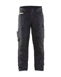 1495 Service werkbroek stretch - Zwart/High Vis Geel