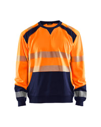 3541 Sweatshirt High Vis - High Vis Oranje/Marineblauw