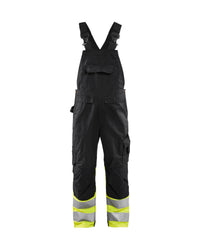 2662 High Vis bretelbroek - Zwart/High Vis Geel