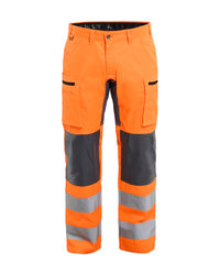 1585 High Vis werkbroek met stretch - High Vis Oranje/Medium grijs