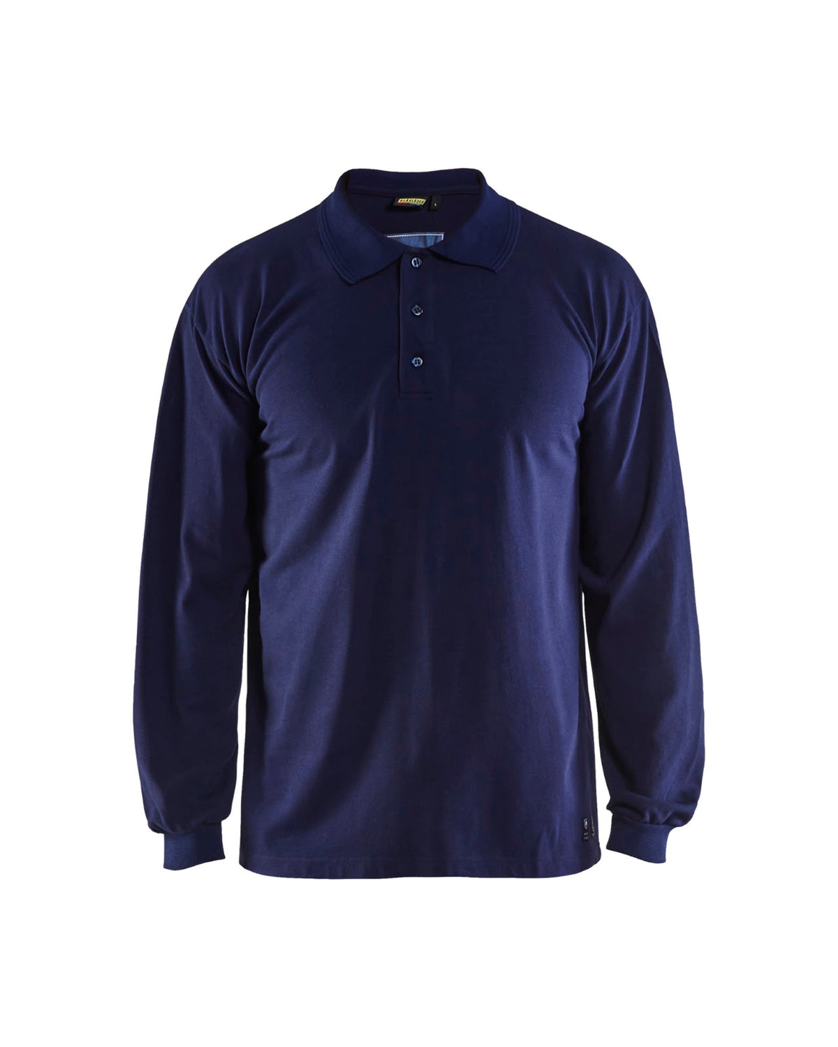 3374 Vlamvertragende Polo Piqué lange mouwen - Marineblauw
