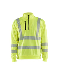 3564 Sweatshirt met halve rits High Vis - High Vis Geel