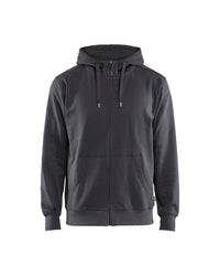 3366 Hooded Sweatshirt met rits katoen - Medium grijs