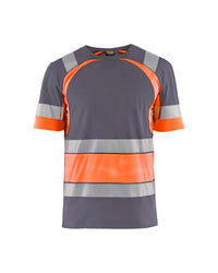 3421 T-shirt High Vis - Medium grijs/ High Vis Oranje