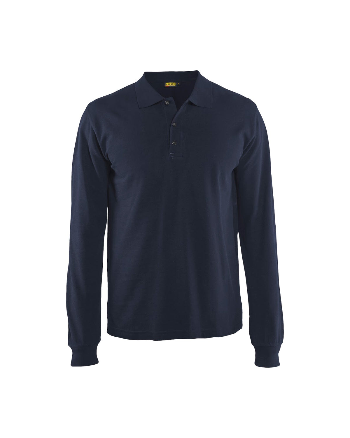 3388 Poloshirt lange mouwen - Donker marineblauw
