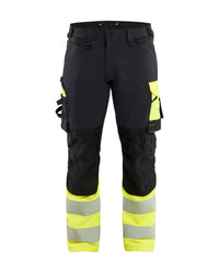 1126 High Vis werkbroek 4-weg stretch - Zwart/High Vis Geel