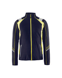 4993 Microfleecevest Visible - Marine/High Vis Geel