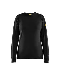 3467 Dames Vlamvertragend t-shirt lange mouwen Inherent - Zwart