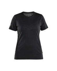 3537 Dames T-shirt merinowol - Zwart