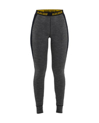 7201 Dames Lange onderbroek merinowol WARM - Medium grijs/Geel