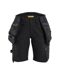 7175 ames short met stretch en afneembare gereedschapszakken - Zwart/Zwart