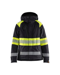 4470 Dames Winterjas High Vis - Zwart/High Vis Geel