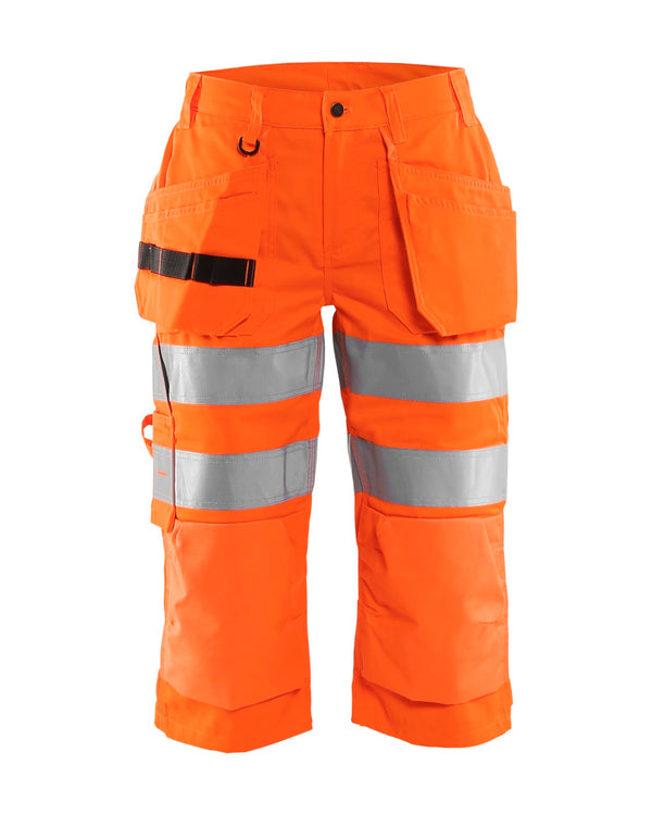7139 Dames High Vis piraatbroek met gereedschapszakken - High Vis Oranje