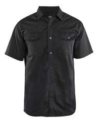 3296 Overhemd Twill korte mouw - Zwart