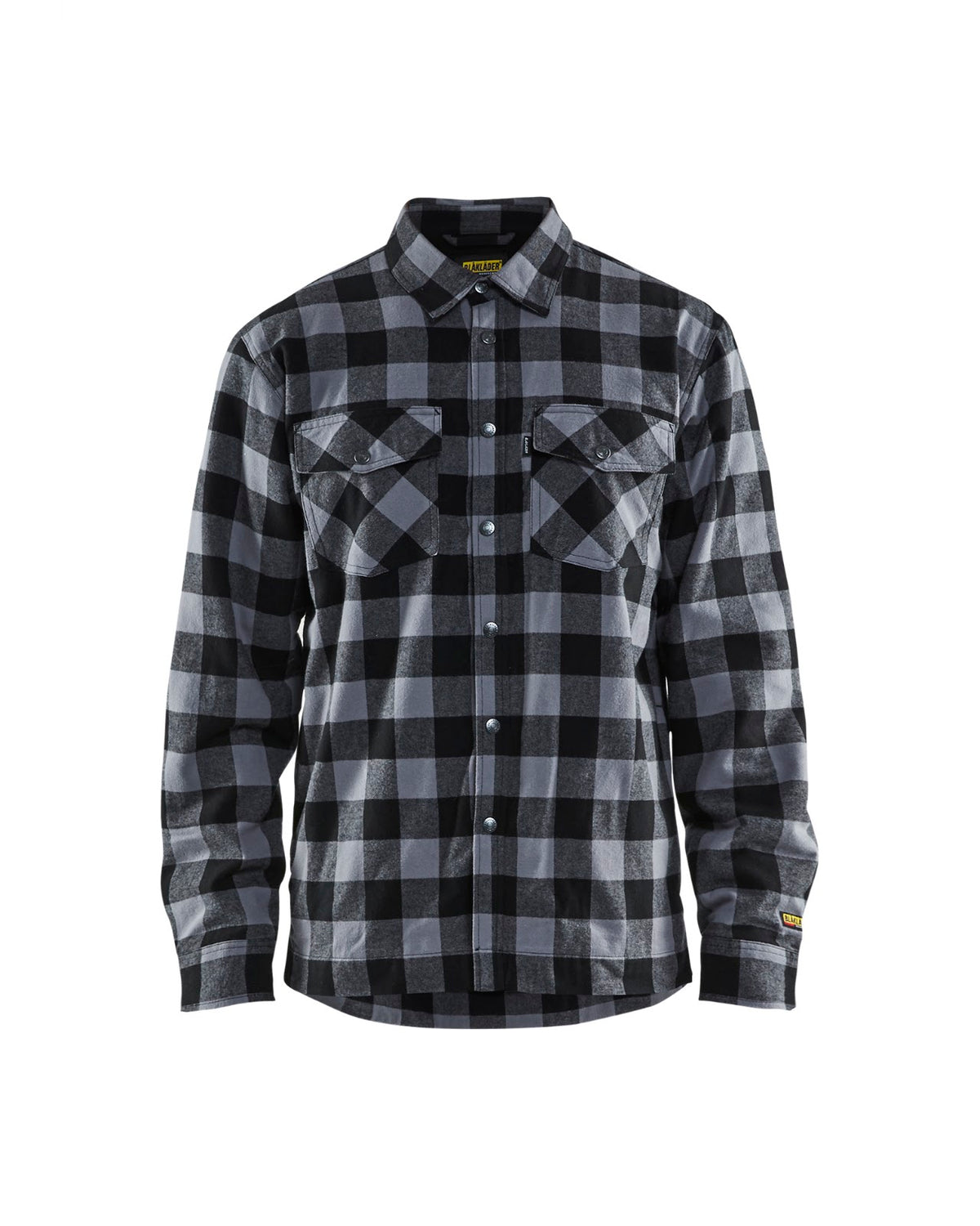 3225 Overhemd flanel gevoerd - Donkergrijs/Zwart