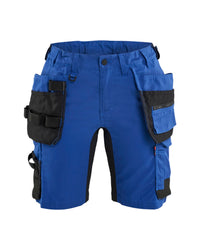7133 Dames Short 2-weg stretch met gereedschapszakken - Korenblauw/Zwart