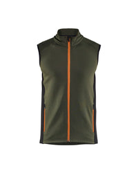 4736 STRIKER Bodywarmer fleece - Woudgroen/Roest