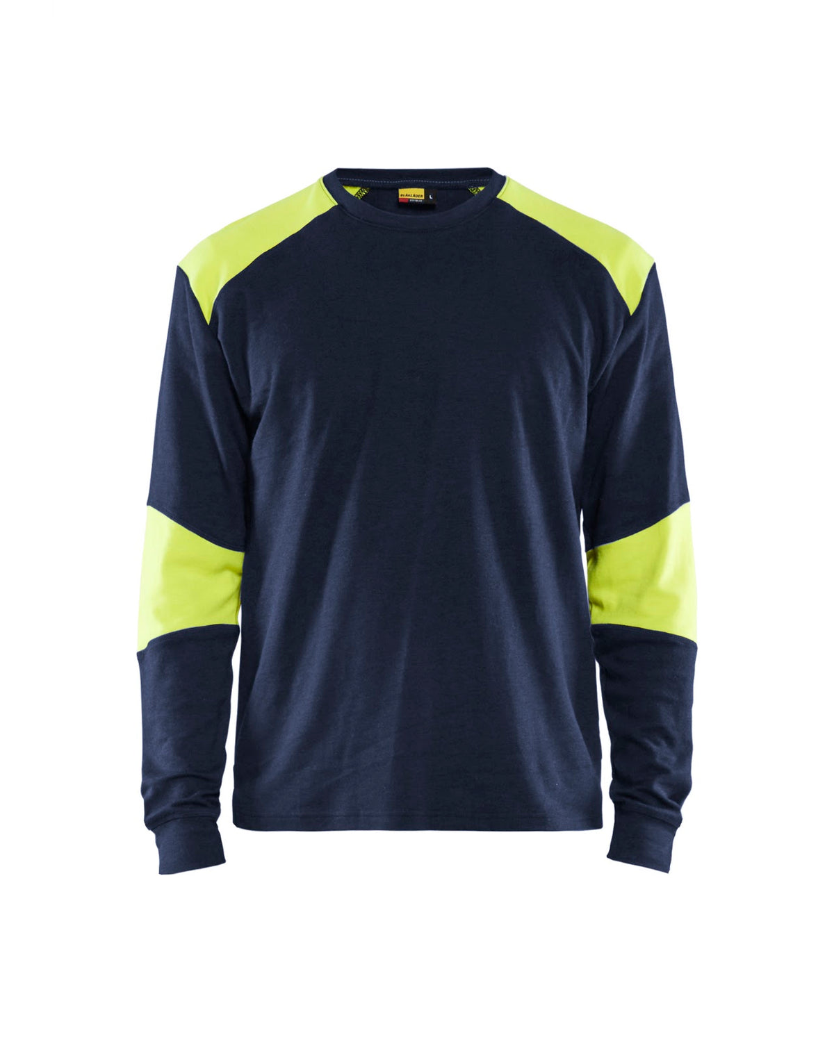3457 Vlamvertragend T-shirt lange mouwen Inherent - Marine/High Vis Geel