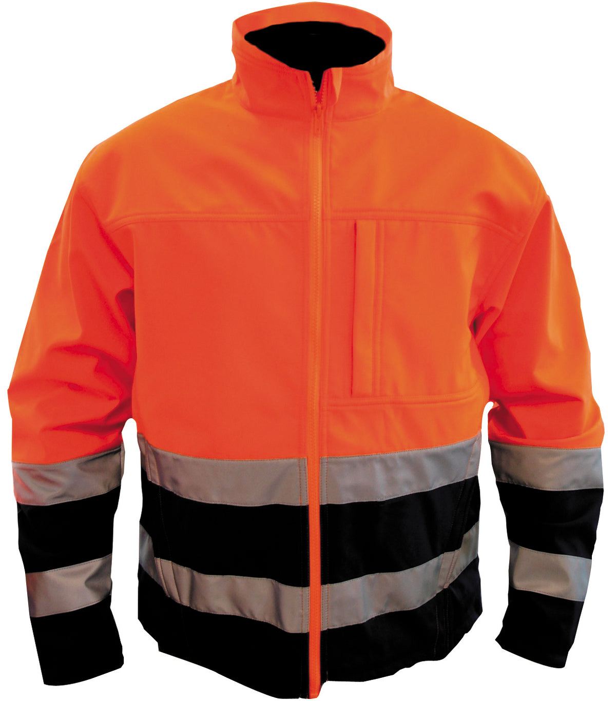 Adeline 1300 softshelljas - fluo oranje/marineblauw