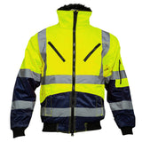 fluo geel/marineblauw