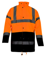 fluo oranje/marineblauw
