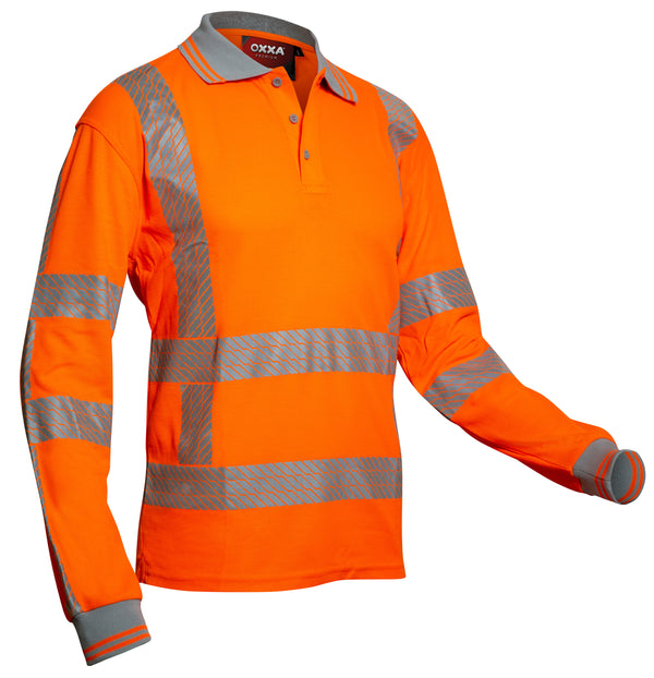 X-Viz-Comfort-Long 6220 poloshirt RWS - fluo oranje