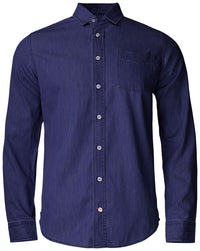 Cutter & Buck Ellensburg Denim Shirt Men - Donker indigo