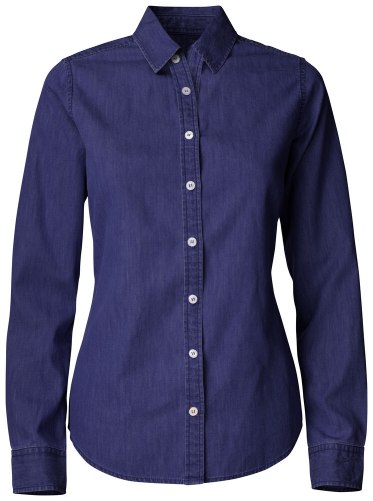 Cutter & Buck Ellensburg Denim Shirt Women - Donker indigo