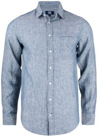 Cutter & Buck Summerland Linen Shirt Men - Denim mélange