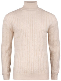 Cutter & Buck Blakely Rollerneck Men - Zand mélange