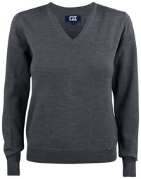 Cutter & Buck Everett V-Neck 2.0 Women - Antraciet melange
