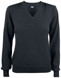 Cutter & Buck Everett V-Neck 2.0 Women - Zwart