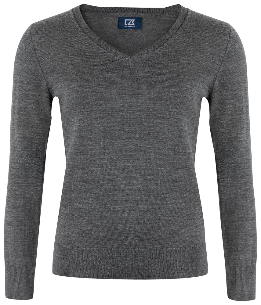 Cutter & Buck Vernon V-Neck Women - Antraciet melange