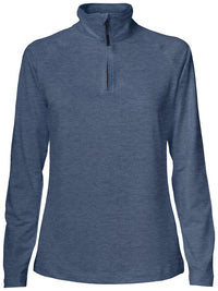 Cutter & Buck Coos Bay Half Zip Women - Leisteen blauw melange