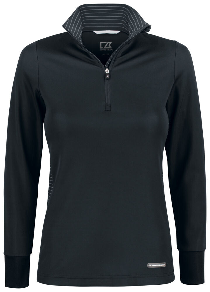 Cutter & Buck Traverse Half Zip Women - Zwart