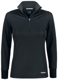 Cutter & Buck Traverse Half Zip Women - Zwart