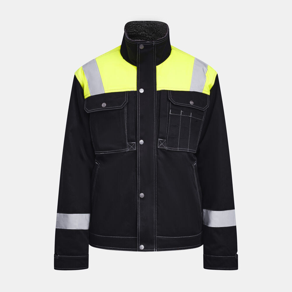 Jobman 1179 Winter jacket - Zwart/geel