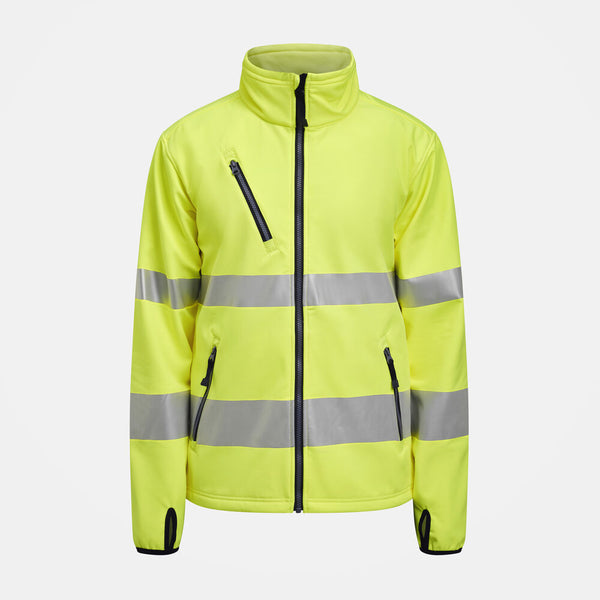 Jobman 1202 Hi-vis softshell jacket - Geel