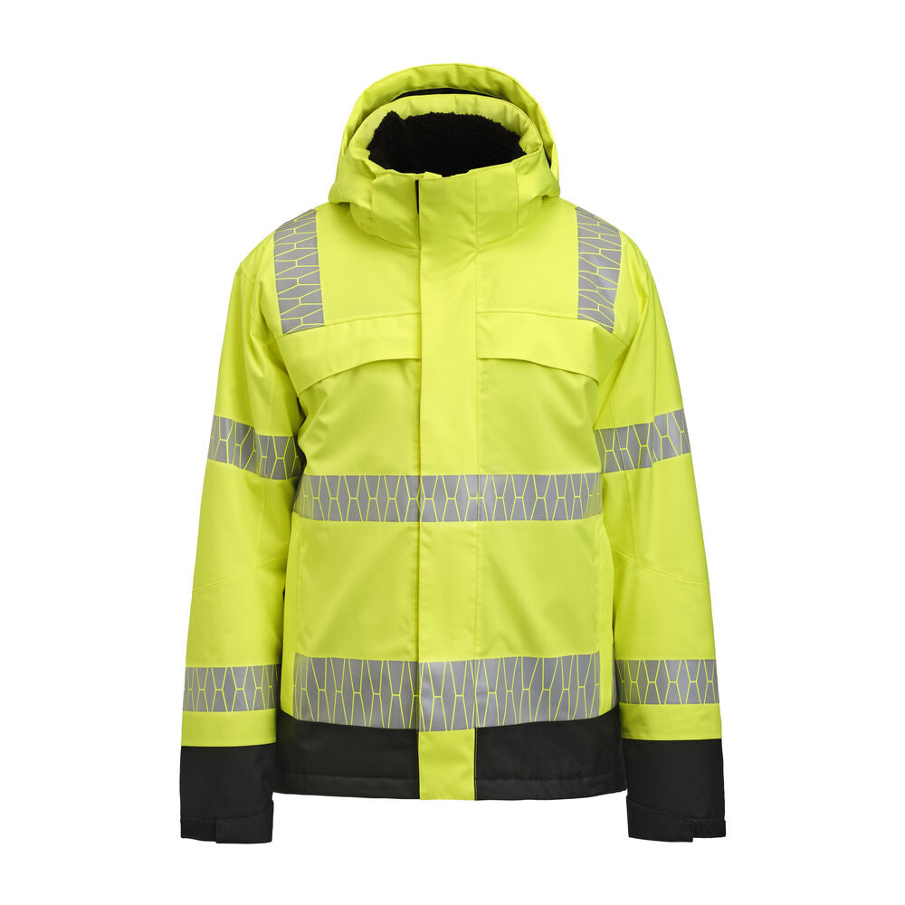 Jobman 1235 Hi-vis winter jacket - Geel/zwart
