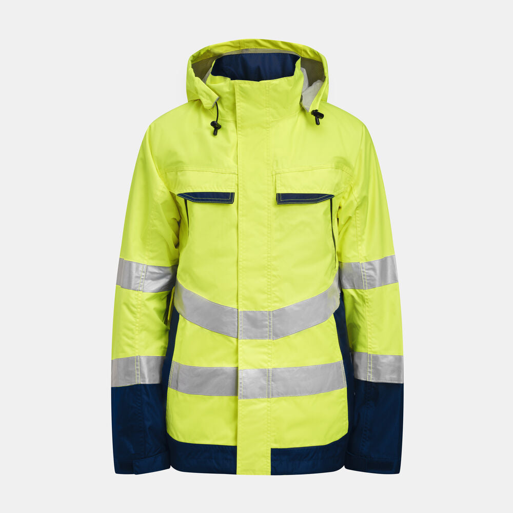 Jobman 1283 Hi-vis shell jacket - Geel/navy