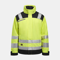Jobman 1347 Hi-vis winter jacket star - Geel/navy