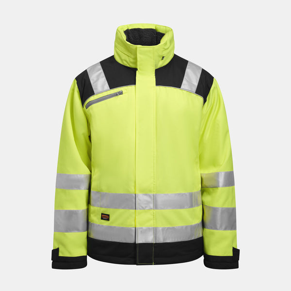 Jobman 1347 Hi-vis winter jacket star - Geel/navy