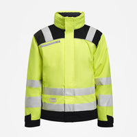 Jobman 1347 Hi-vis winter jacket star - Geel/zwart