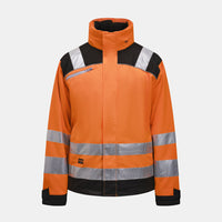 Jobman 1347 Hi-vis winter jacket star - Oranje/zwart