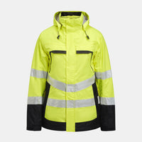 Jobman 1383 Hi-vis lined jacket - Geel/zwart