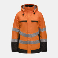 Jobman 1383 Hi-vis lined jacket - Oranje/zwart