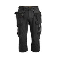Jobman 2195 Stretch long shorts do.grijs/zwa - Zwart/zwart