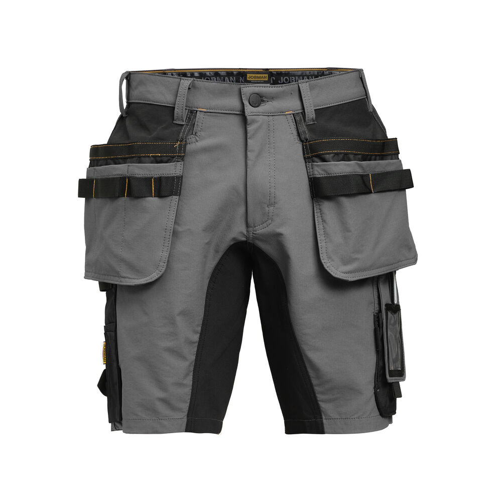Jobman 2196 Stretch shorts hp do.grijs/zwa - Donkergrijs/zwart