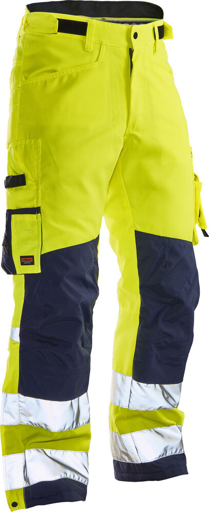 Jobman 2236 Hi-vis winter trousers star - Geel/navy